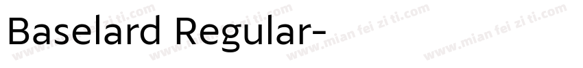 Baselard Regular字体转换